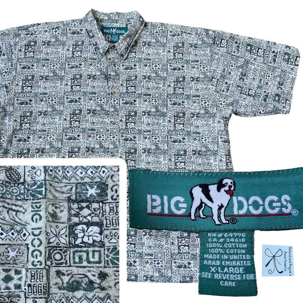 Big Dogs 100% Cotton Button-up Shirt Men's Sz XL As-is